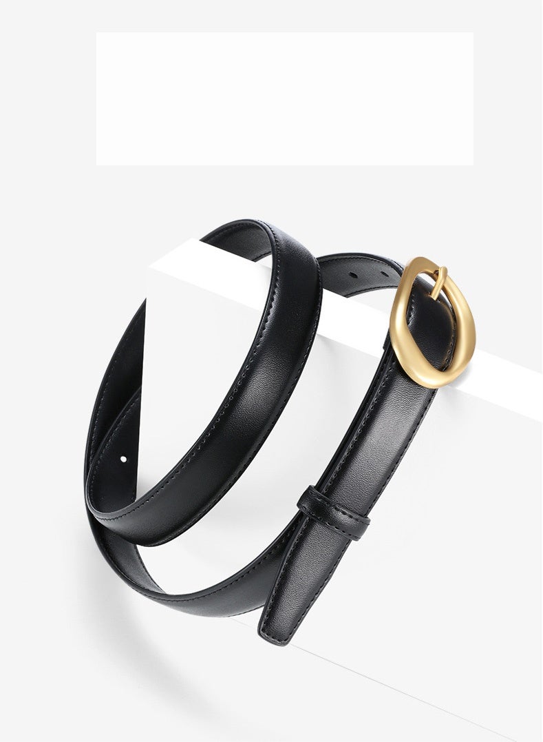 Generic Women's Fashion Belt - PU Leather Casual Belt with Gold Buckle for Jeans & Dresses - Image 4