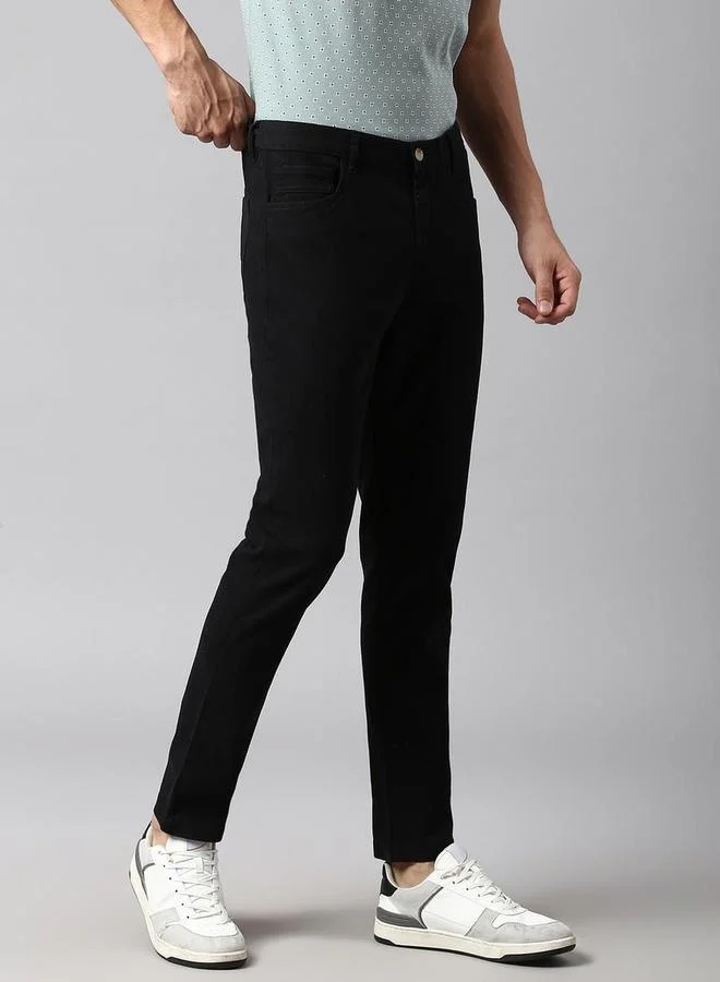 Dennis Lingo Dennis Lingo Men Mid-Rise Comfort Slim Fit Chinos Trousers by Styli