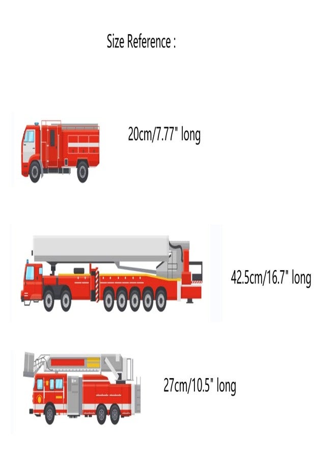 Zaiphany Fire Truck Wall Stickers for Boys Bedroom, Decals Room Decor, Art Fireman Firefighter Poster Decor - Image 2