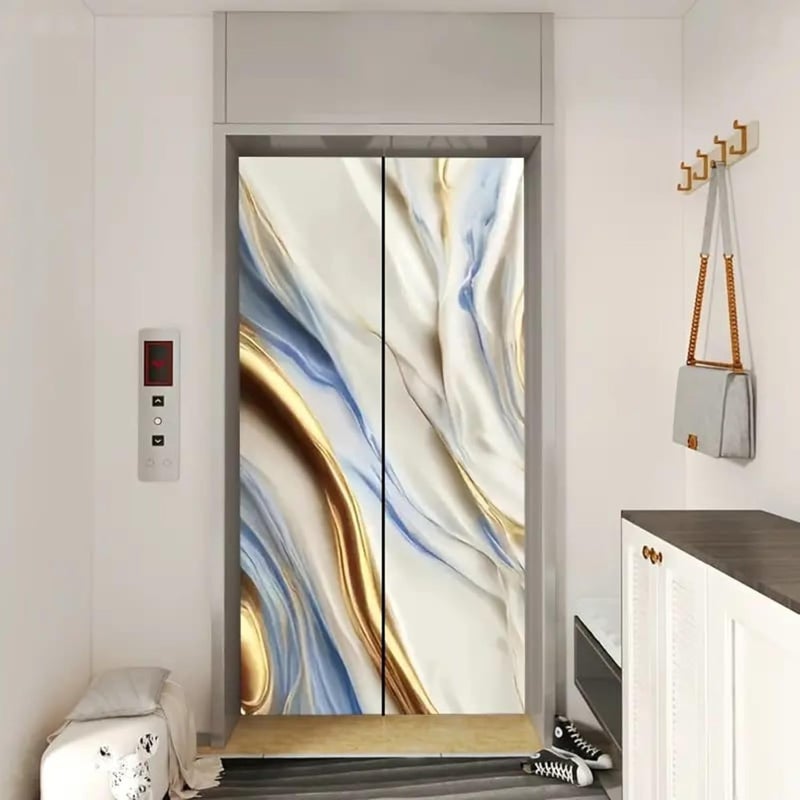 REZOVA Premium Waterproof DIY Wallpaper & Wall Stickers for Home & Kitchen Countertop Furniture | Oil Proof Kitchen Stickers | Size(60x200cm) (Ocean Gold) - Image 5