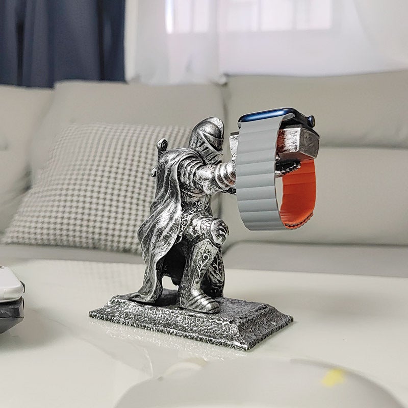 For Samsung Apple Huawei Watch Smart Stand Apple Watch Charging Display Stand Black Warrior - Image 4
