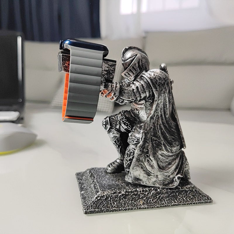 For Samsung Apple Huawei Watch Smart Stand Apple Watch Charging Display Stand Black Warrior - Image 3