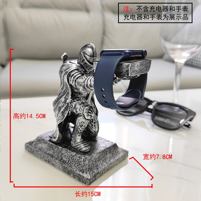 For Samsung Apple Huawei Watch Smart Stand Apple Watch Charging Display Stand Black Warrior - Image 1