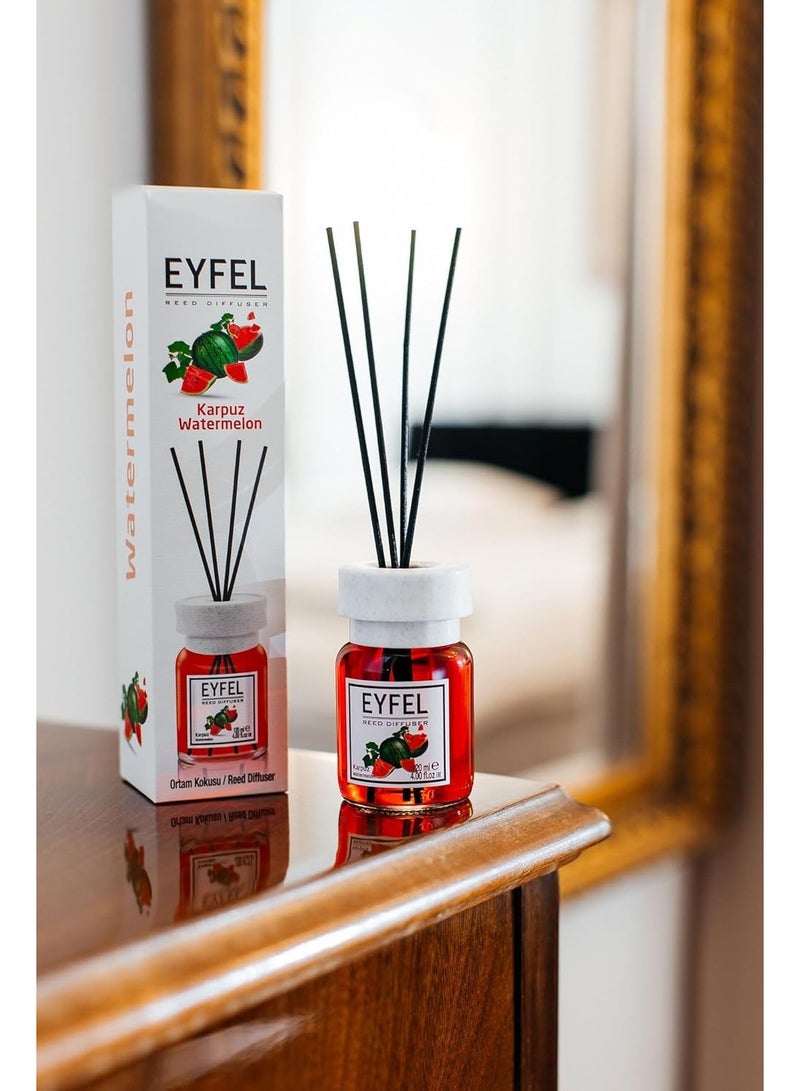 EYFEL EYFEL Watermelon Reed Diffuser, 120ml | Premium Eau de Parfum | Sweet & Juicy Scent for Home, Office & Living Room - Image 3