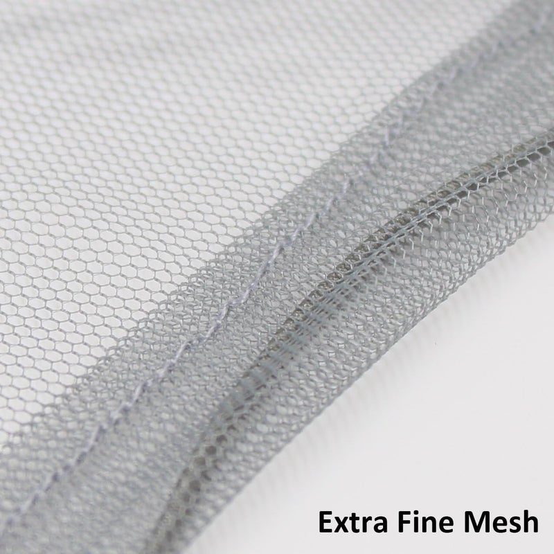 Anvin Mosquito Head Nets Gnat Repellant Head Netting for No See Ums Insects Bugs Gnats Biting Midges from Any Outdoor Activities, Works over Most Hats Comes with Free Stock Pouches (3pcs, Grey) - Image 3