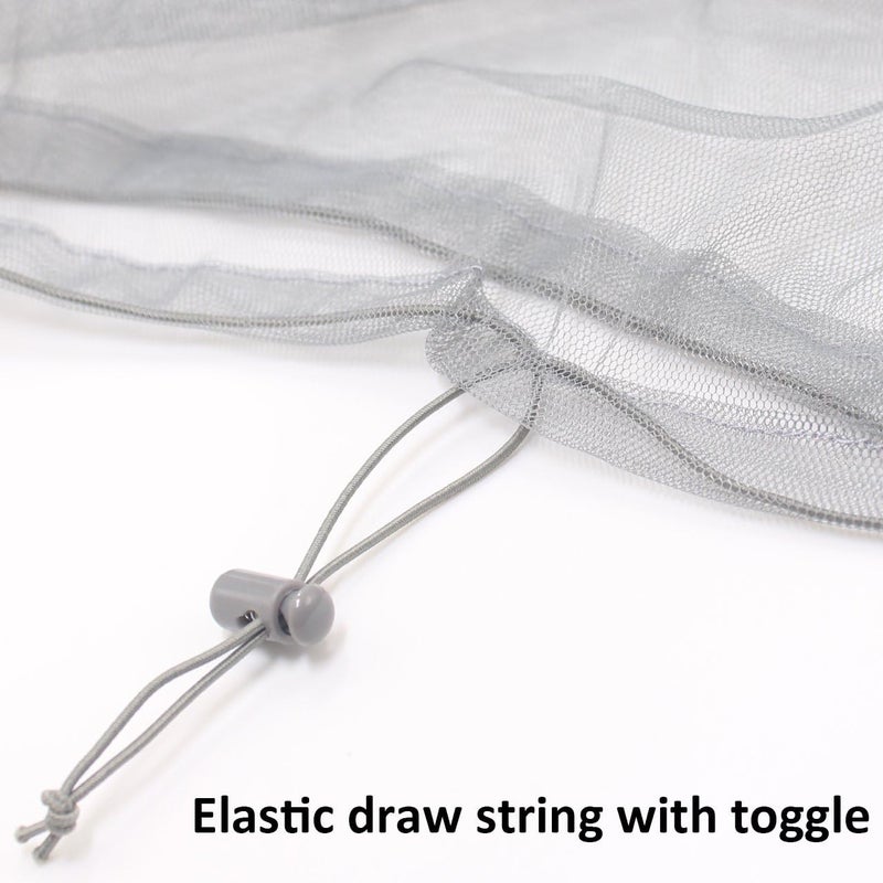 Anvin Mosquito Head Nets Gnat Repellant Head Netting for No See Ums Insects Bugs Gnats Biting Midges from Any Outdoor Activities, Works over Most Hats Comes with Free Stock Pouches (3pcs, Grey) - Image 4