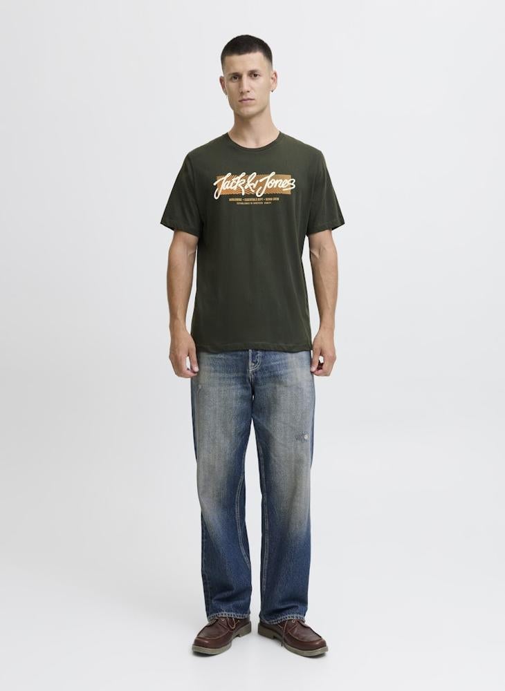 JACK & JONES Logo Regular Fit Crew Neck T-Shirt - Image 4