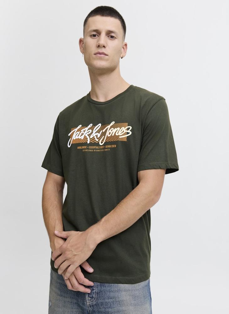 JACK & JONES Logo Regular Fit Crew Neck T-Shirt - Image 3