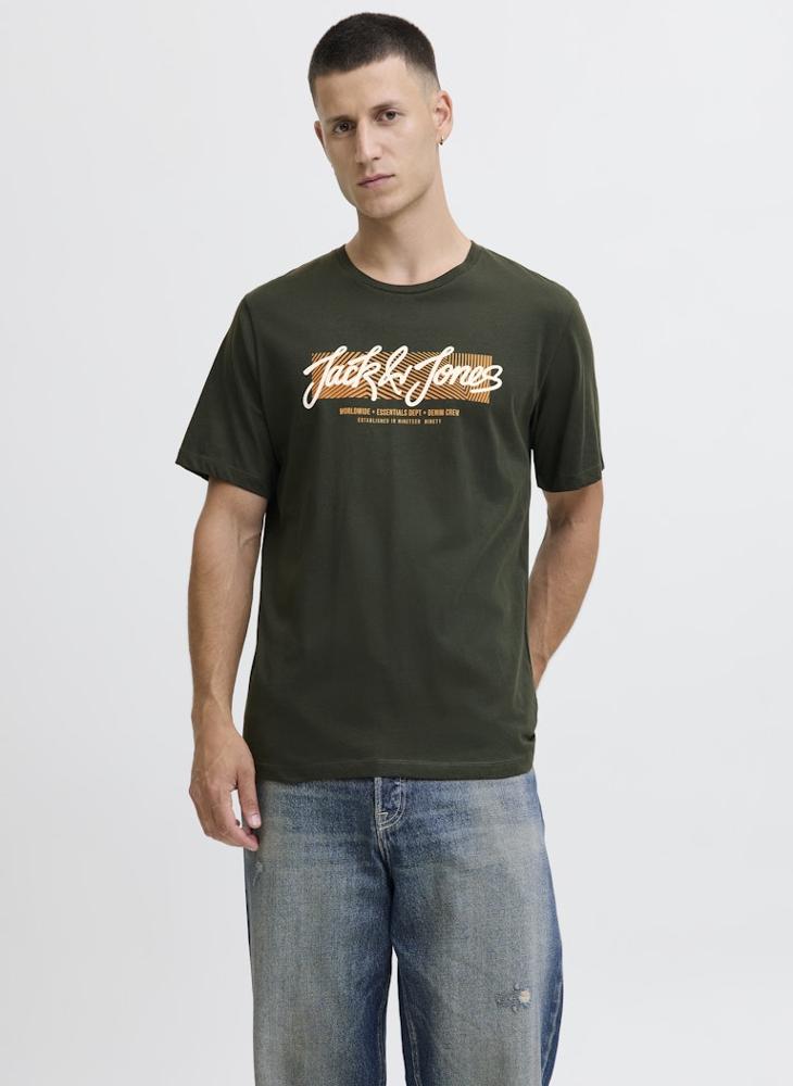 JACK & JONES Logo Regular Fit Crew Neck T-Shirt - Image 1
