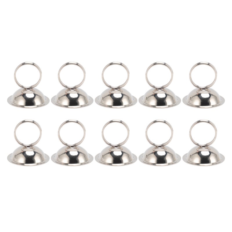 10pcs Table Number Holders Place Card Holders Metal Wire Picture Holders Cards Stand Name Menu Clips for Wedding Reception Party Silver - Image 1