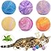 Retro Shaw Catnip Balls with Bell Inside 6 Pcs Interactive Catnip Silvervine Cat Toys Durable Wool Balls for Indoor Cats Kitten Teething Toys Natural Catnip Toys for Bored Cats - Image 3