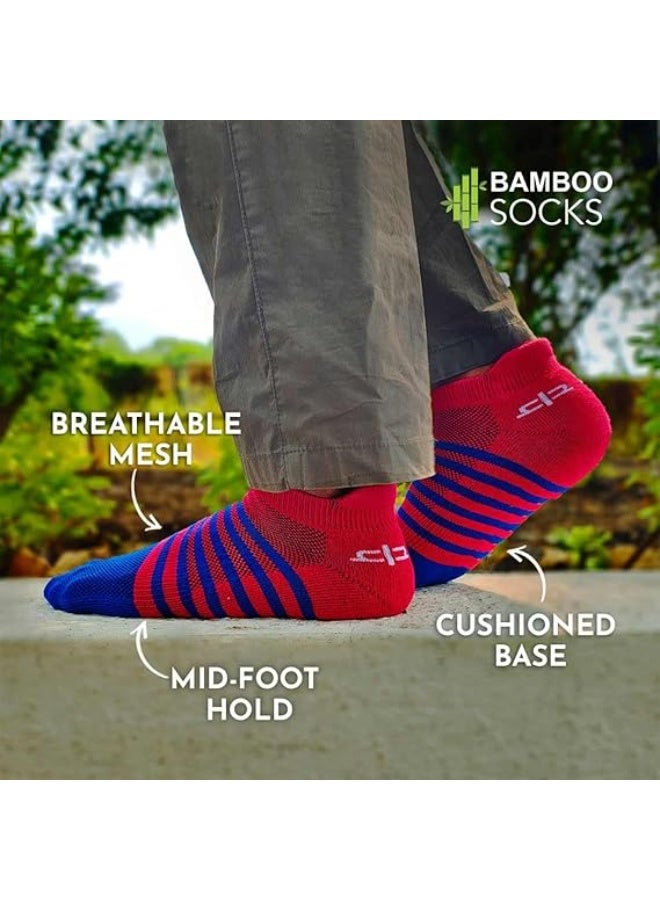 هيليوم جوارب الكاحل من الخيزران من هيليوم للرجال | خالية من الروائح وقابلة للتنفس | قاعدة مبطنة ومضادة للبكتيريا | أكثر نعومة 3 مرات من الجوارب العادية - Image 4