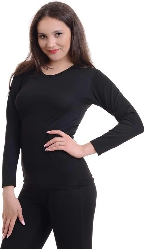 Berrak Thermal Women's Long Sleeve Undershirt Body Tights Underwear Set