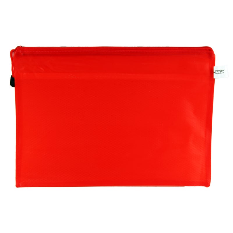 Simba File Protctor with Zipper Red A4 Model S6644-1