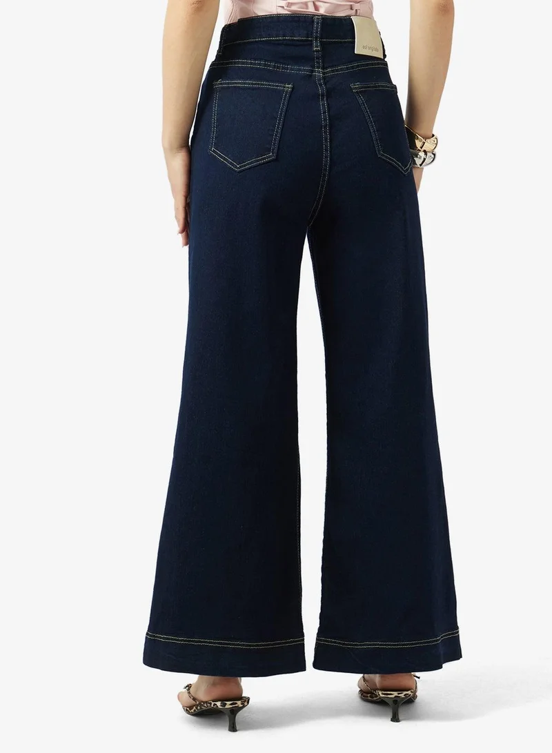 Ginger  High Rise Wide Leg Jeans for Women | Best Price UAE