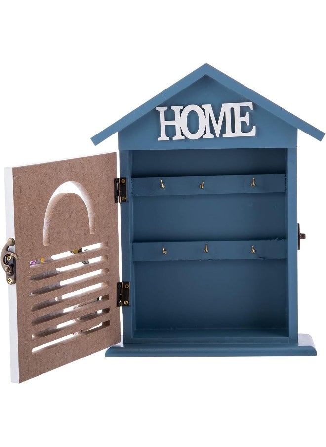 AKDC AKDC Key Holder Box 6Cm X 20Cm X 27Cm Blue & Brown  - Image 3