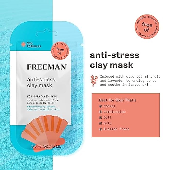 Freeman Facial Mask Variety 12 Count Bundle, Peel-Off & Clay Face Masks, Pore Clearing, Toning, Evening, & Calming Skincare, For All Skin Types, Travel Size Masks, 0.5 fl. oz./15 ml Sachets - Image 3