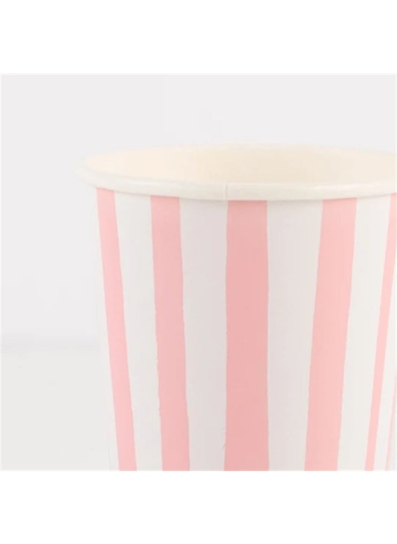Meri Meri Pink Striped Glasses (Piece of 8)  - Image 2