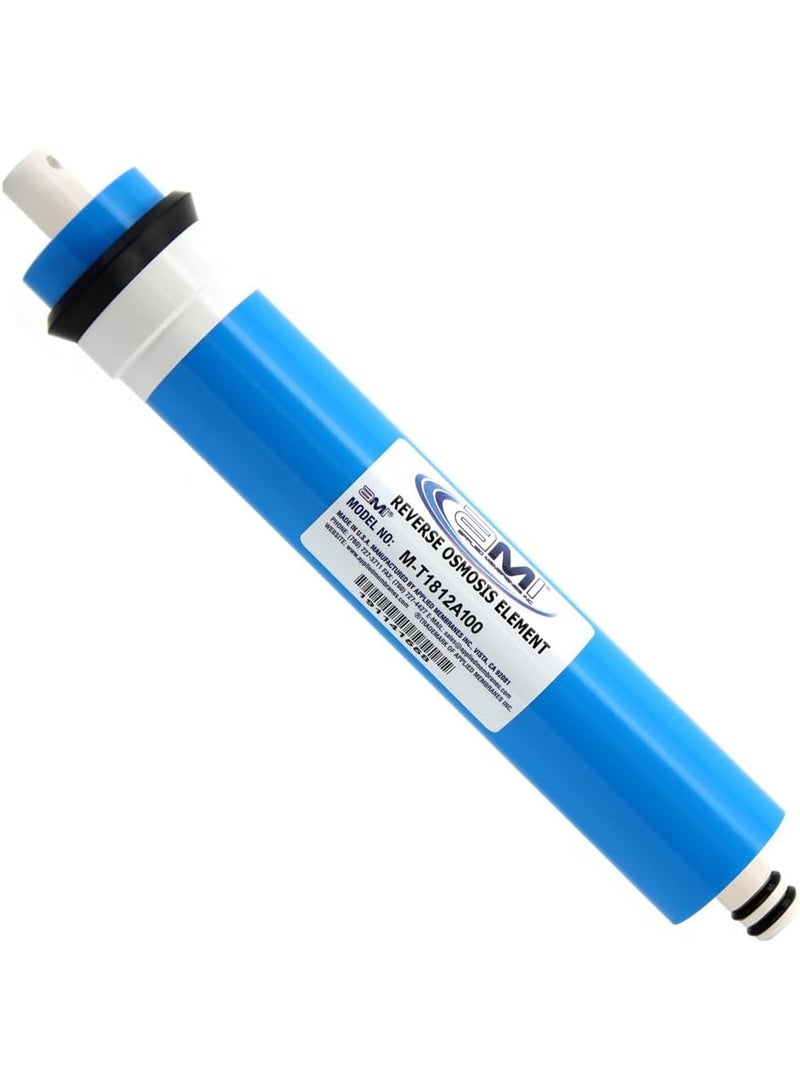 APPLIED MEMBRANES INC. 100 GPD Reverse Osmosis Membrane | RO Membrane Water Filter Replacement for Reverse Osmosis Water Filtration System | 1.8” x 12” Universal Compatibility | Made in USA - Image 1
