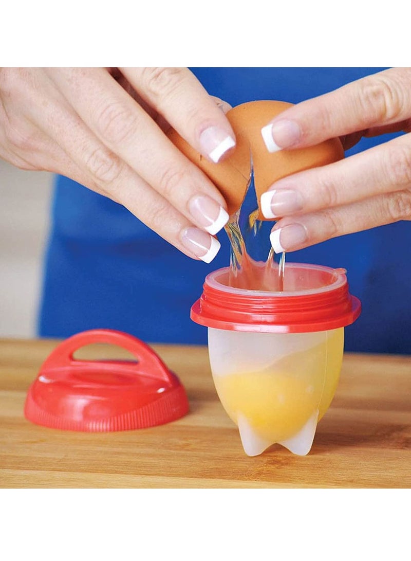 Zikra Egg Boiler Set 6 Pieces Egg Cooker Egg Boiler without Shell Silicone Egg Cup Mini Portable Quick Egg Cooking Cup Steamed Kitchen Tools For Breakfast - Image 2
