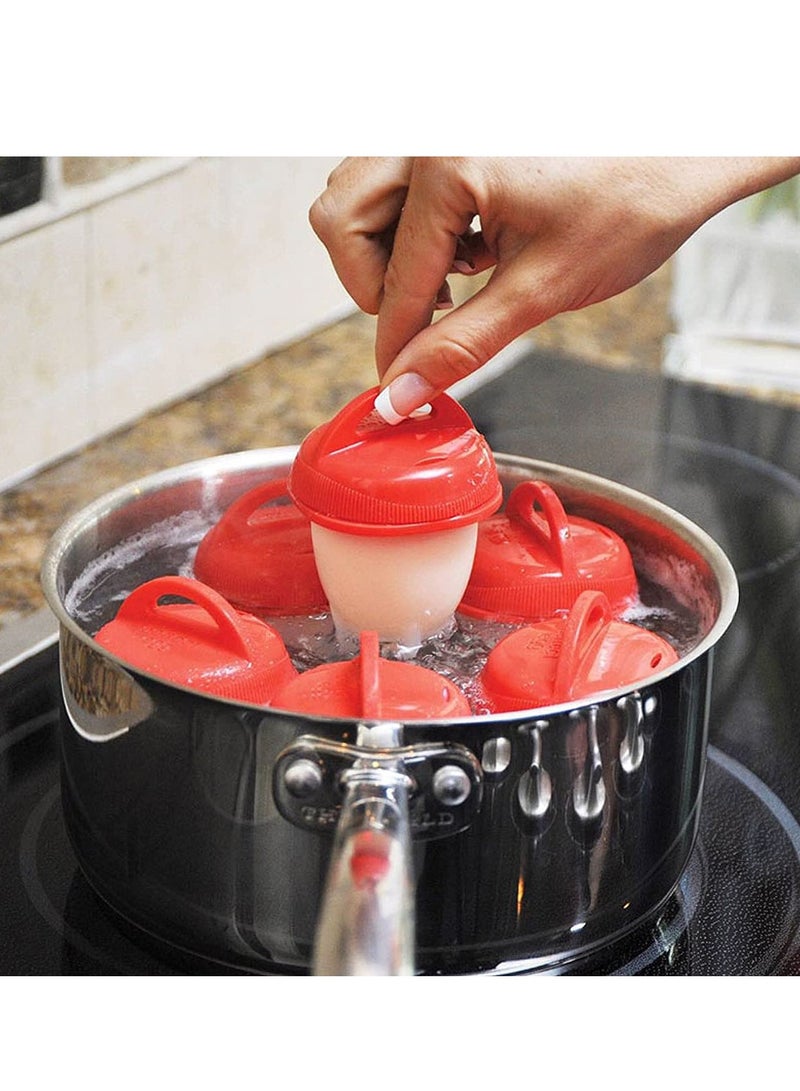 Zikra Egg Boiler Set 6 Pieces Egg Cooker Egg Boiler without Shell Silicone Egg Cup Mini Portable Quick Egg Cooking Cup Steamed Kitchen Tools For Breakfast - Image 4