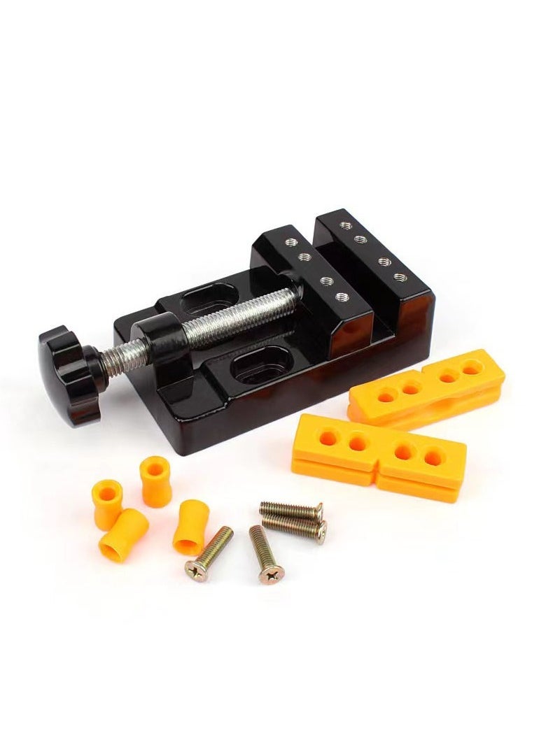 Mini Bench Clamp, Flat Jewelry Carving Tool, Multifunctional Mini Vise Clamp for DIY, Walnut Carving, Watch Repair, Sculpture Craft, Jewelry, and Table Bench Vice for Repairing and Carving - Image 1