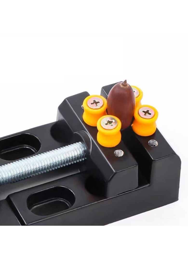 Mini Bench Clamp, Flat Jewelry Carving Tool, Multifunctional Mini Vise Clamp for DIY, Walnut Carving, Watch Repair, Sculpture Craft, Jewelry, and Table Bench Vice for Repairing and Carving - Image 5