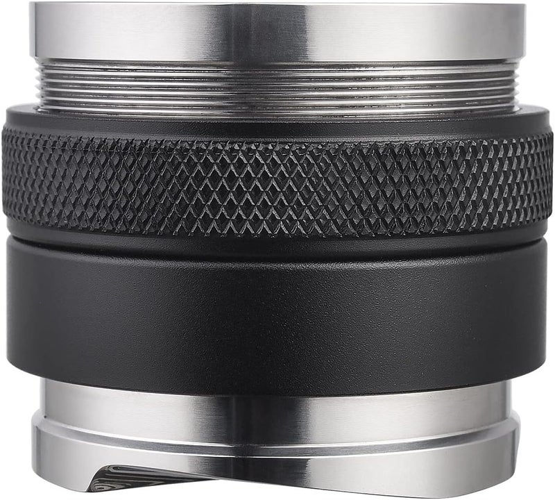 SANTOW Coffee Distributor and Palm Tamper Black, Dual Head Coffee Leveler Fits Espresso Portafilter, Adjustable Depth, Professional Espresso Hand Tampers (58mm) - Image 1