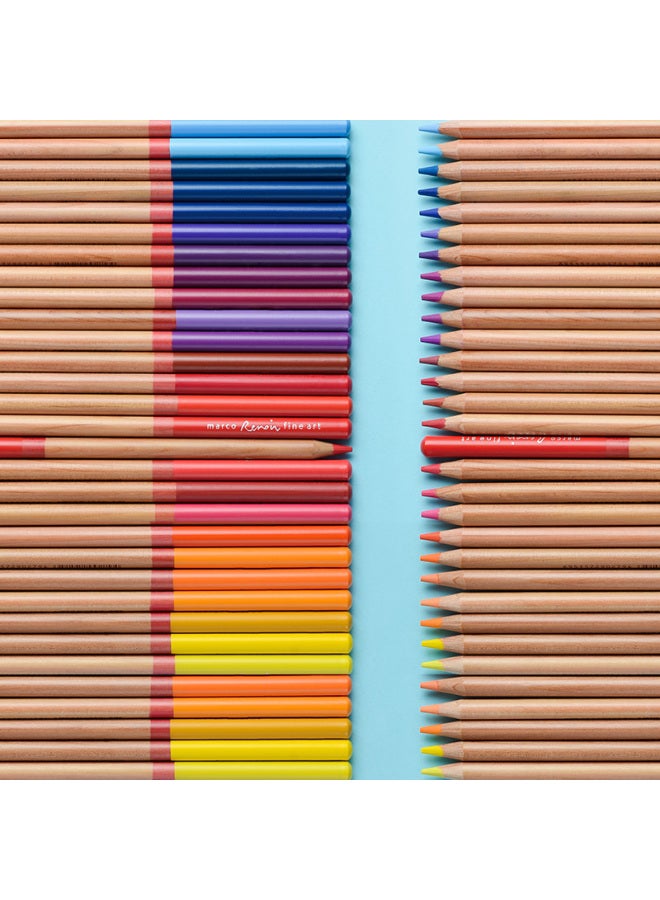 Marco Colored Pencils 72 8 Colors, Oil-based Colored Pencils Drawing Set, Professional Art Design Hand-drawn Special Iron Box Upgraded Version, Gift, Leino Series 3100-80tn - Image 5