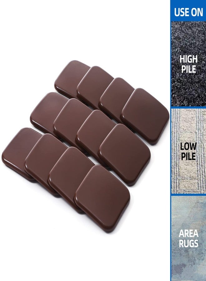 Kayzn Furniture Sliders, 12pcs 3 inch Square Furniture Moving Kits Carpet Sliders for Moving Furniture, Heavy Duty Furniture Movers - Protect The Carpet Surface, Easily Move Any Items - Image 4