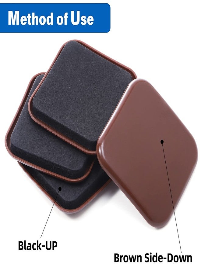 Kayzn Furniture Sliders, 12pcs 3 inch Square Furniture Moving Kits Carpet Sliders for Moving Furniture, Heavy Duty Furniture Movers - Protect The Carpet Surface, Easily Move Any Items - Image 3