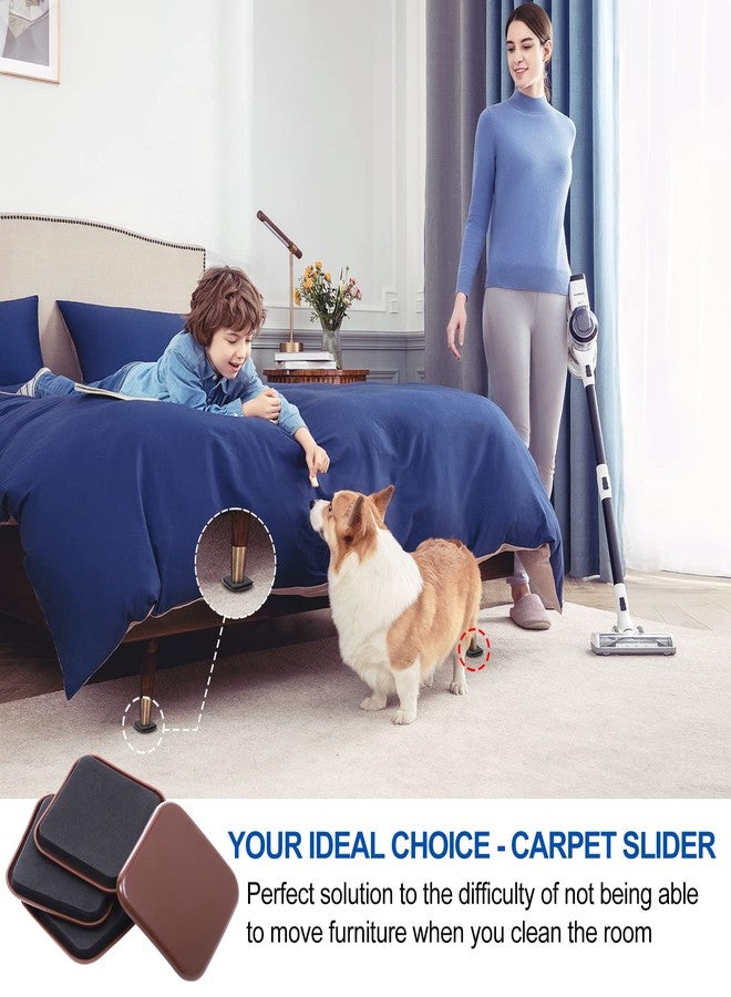 Kayzn Furniture Sliders, 12pcs 3 inch Square Furniture Moving Kits Carpet Sliders for Moving Furniture, Heavy Duty Furniture Movers - Protect The Carpet Surface, Easily Move Any Items - Image 5