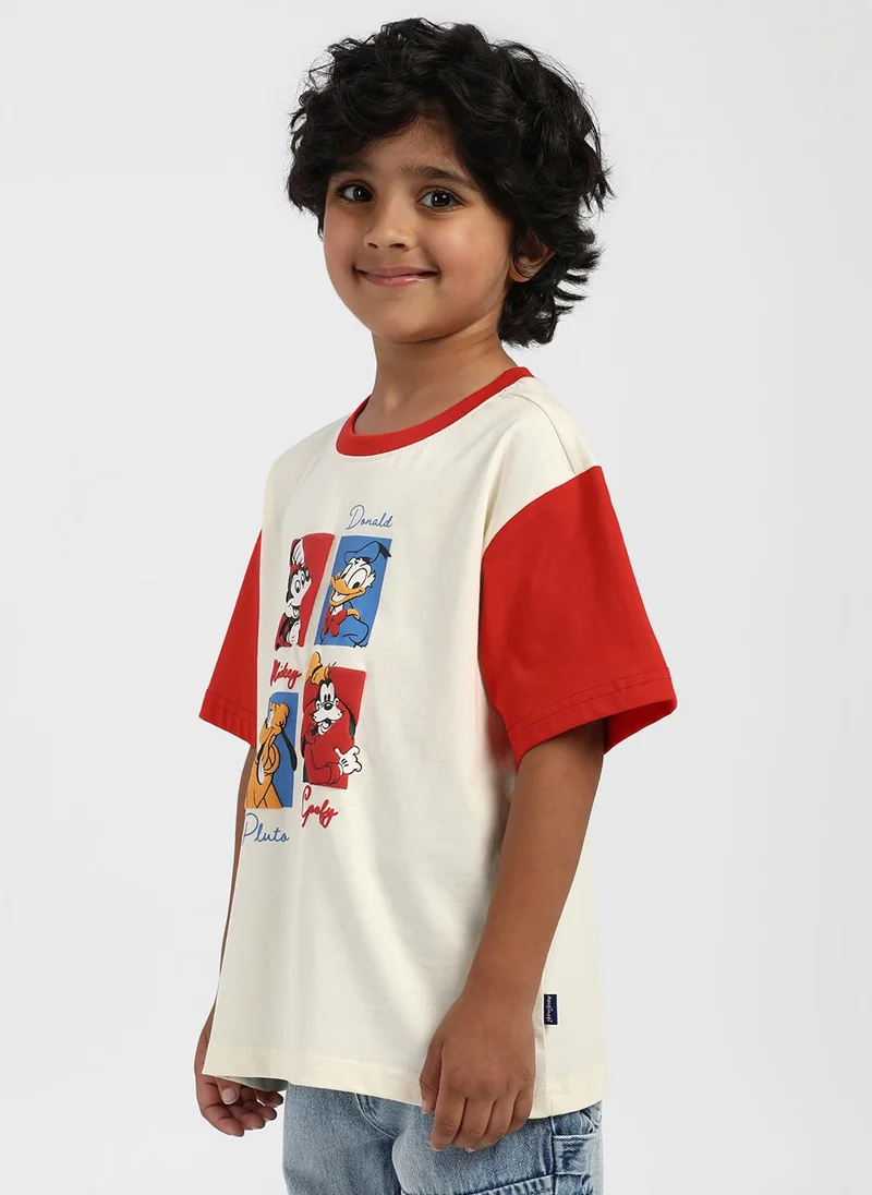 نوتيناتي Nautinati Boys' Cotton Disney Print T-shirt
