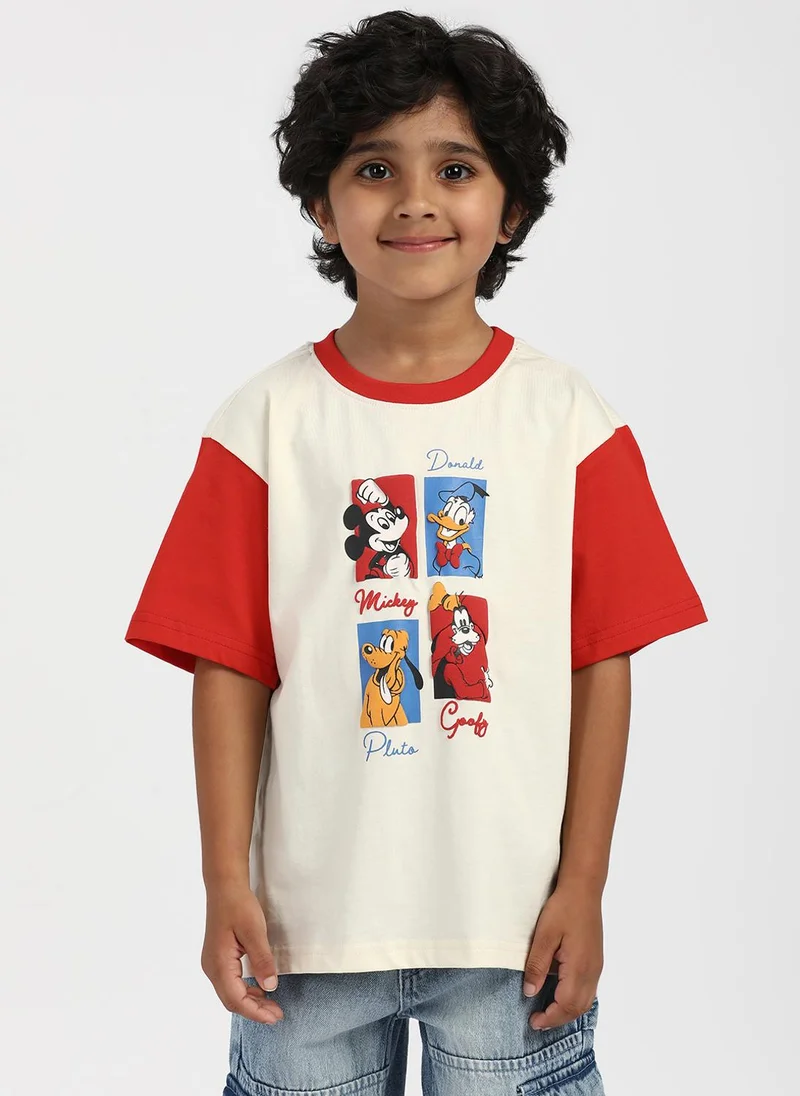 نوتيناتي Nautinati Boys' Cotton Disney Print T-shirt
