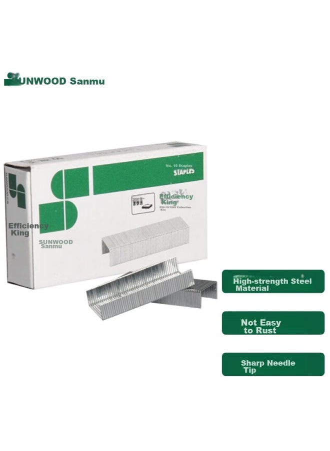 Sunwood Efficiency King Series 10# Staples, 1000 Pieces/Box, 10 Boxes, P20-15 - Image 1