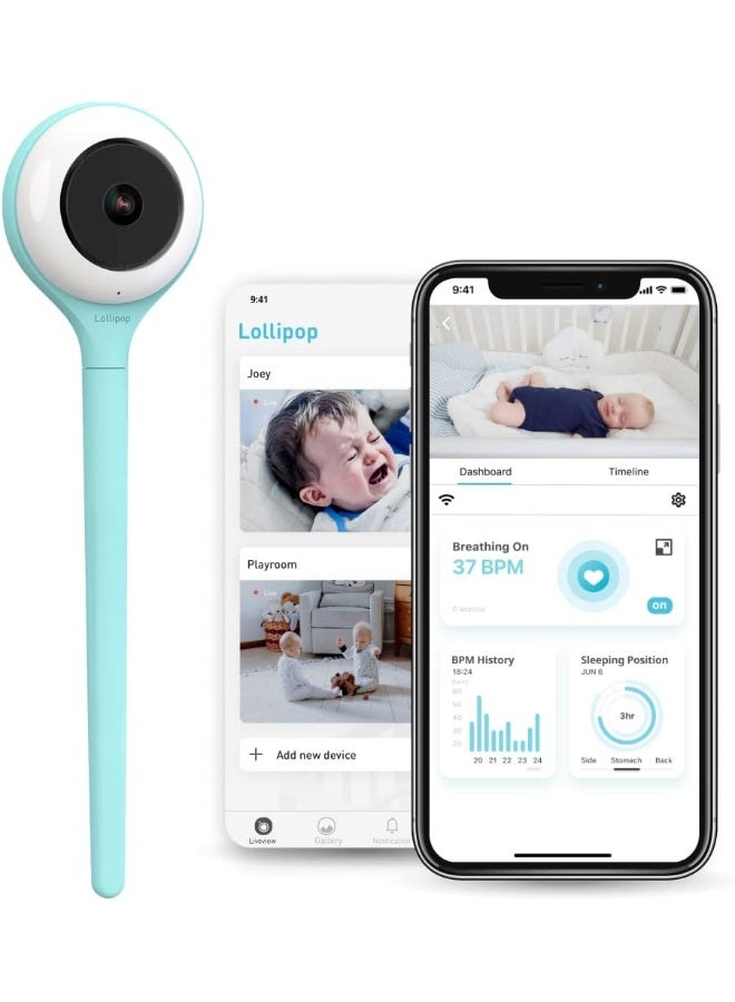 Lollipop Wall Mount Hd Wifi Video Monitor With 2 Supports Cameras - Image 1