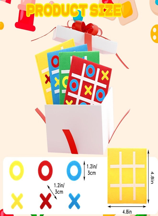 Yilloog 100 Pack Tic Tac Toe Mini Board Games Toys Bulk for Kids Tic Tac Toe Felt Board Game Birthday Party Favors Goodie Bag Stuffers for Classroom Prizes Back to School Gift 4.8''×4.8'' - Image 2
