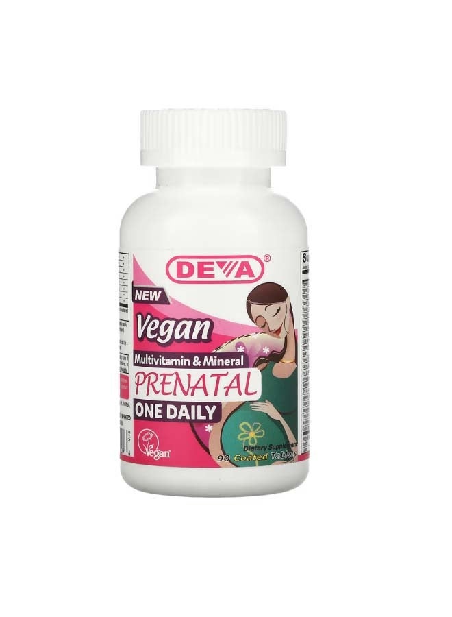 Deva Vegan Prenatal Multivitamin and Mineral One Daily 90 Coated Tablets - Image 1