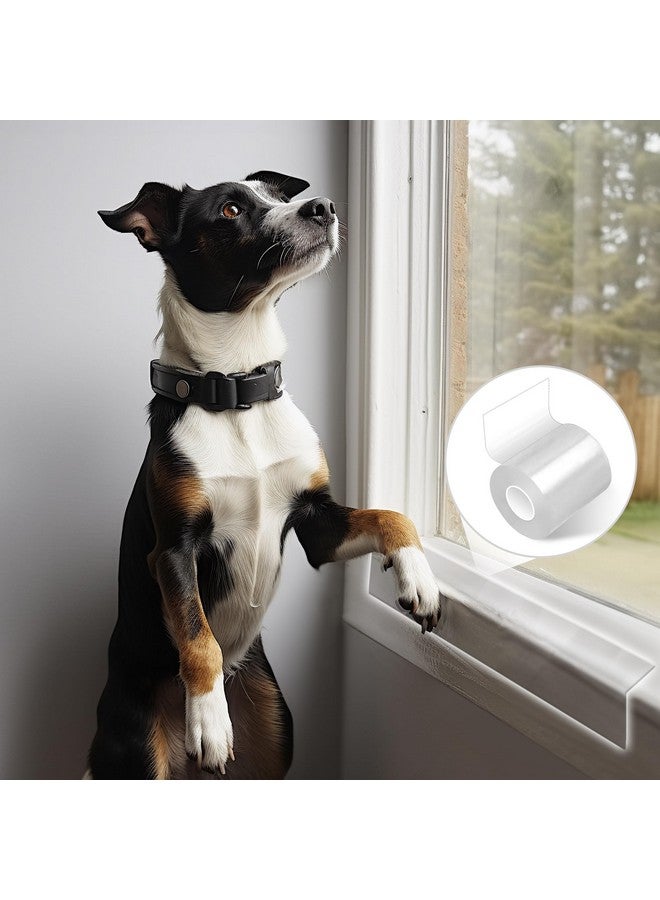 Loiion Door Protector From Dog Scratching, Window Sill Protector, Clear Sided Shield Protection Barrier Anti Cat, Dog Scratching, Slobbering, And Clawing Furniture, Glass, Car Door, Couch 4In X 3.3Ft - Image 1