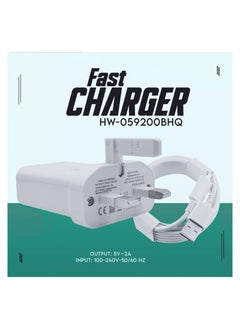 ماركة غير محددة كابل مايكرو USB شاحن سريع 3.0 شاحن متنقل محول الطاقة في 220 فولت خارج 5 فولت أو 9 فولت شحن سريع HW-059200BHQ  - Image 1