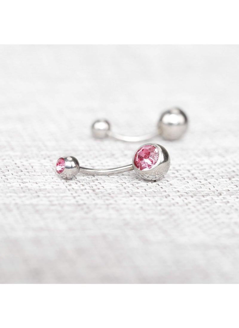 Generic - Belly Button Rings Set, 20 PCS Belly Button Piercing, Stainless Steel Navel Piercing, Barbell Navel Ring, with Double Crystal, Body Piercing Jewellery, Novelty Jewelry, Imitation Diamonds Belly Ring - Image 1