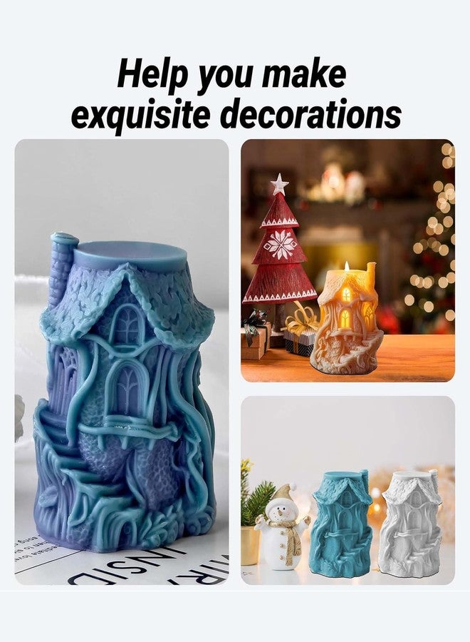 قالب سيليكون لصنع الشموع، قوالب شموع عيد الميلاد، قوالب شموع، مناسب لصنع الشموع يدويًا، وتزيين المنزل يدويًا، وهدايا الأعياد، ومشاريع الفنون والحرف اليدوية - Image 5
