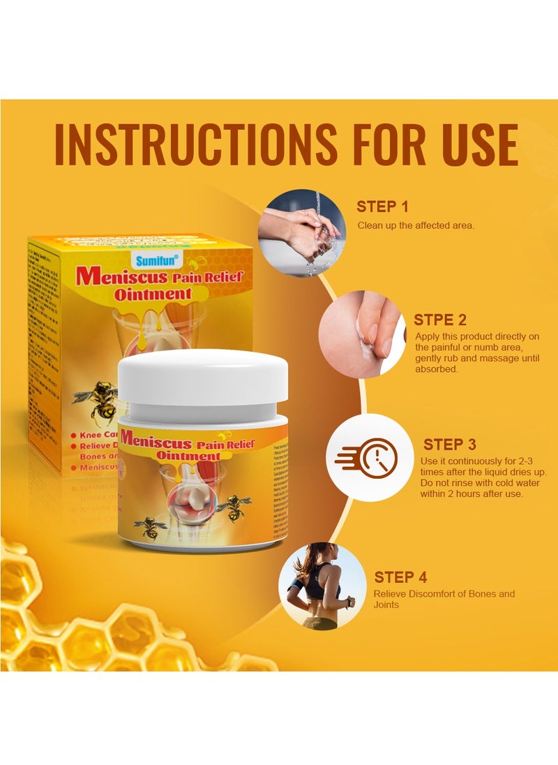 Sumifun - Bee Venom Pain Relief Cream, Fast Absorbing Arthritis Joint Knee Analgesic Ointment, Smooth Gentle Meniscus Treatment Cream, Arthritis Knee Joint Muscle Ache Medical Plaster For Pain Relief - Image 1