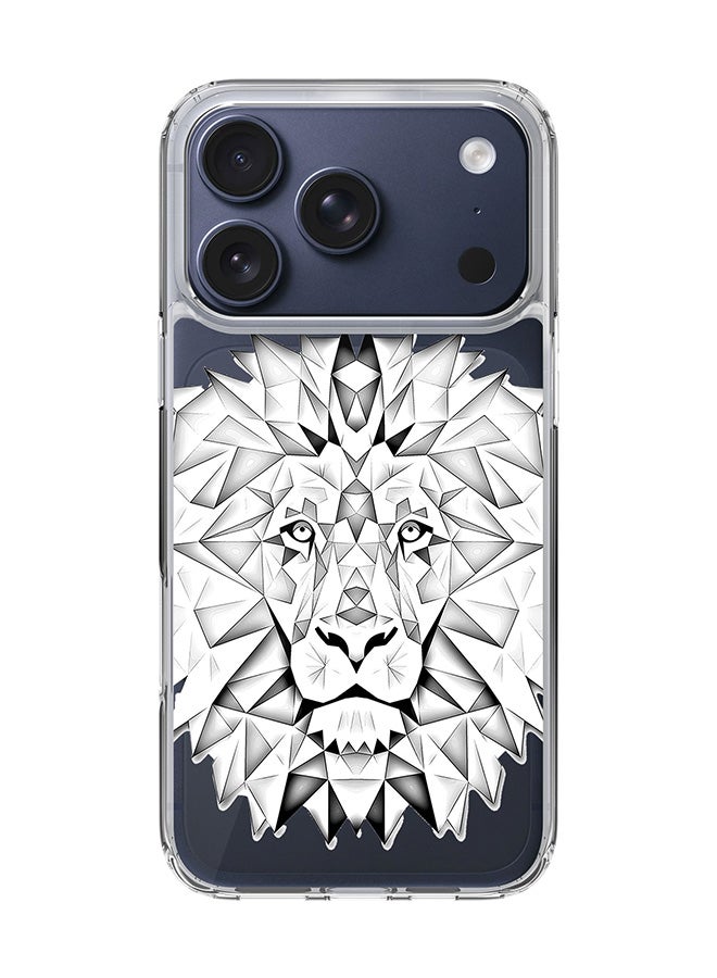 Stylizedd Classic Clear MagSafe Case for iPhone 17 Pro , Hybrid Soft Case Flexible Edges Anti Drop TPU PC Gel Thin Transparent Cover [ Designed for iPhone 17 Pro ] - Poly Lion