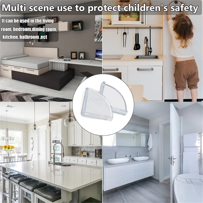 Corner Protectors 80Pcs Desk Safety Corner Guards Anticollision Strip Edge Protection Table for Fireplace, Table, Stair, Cabinet Proofing(Gray) - Image 5