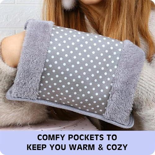 Gadgetglam Hot Water Bag Heating Bag Gel For Heat Pad Electric For Electric Heating Pad For Back Pain Men & Women With Charging Cord (Multicolor Velvet) - Image 2