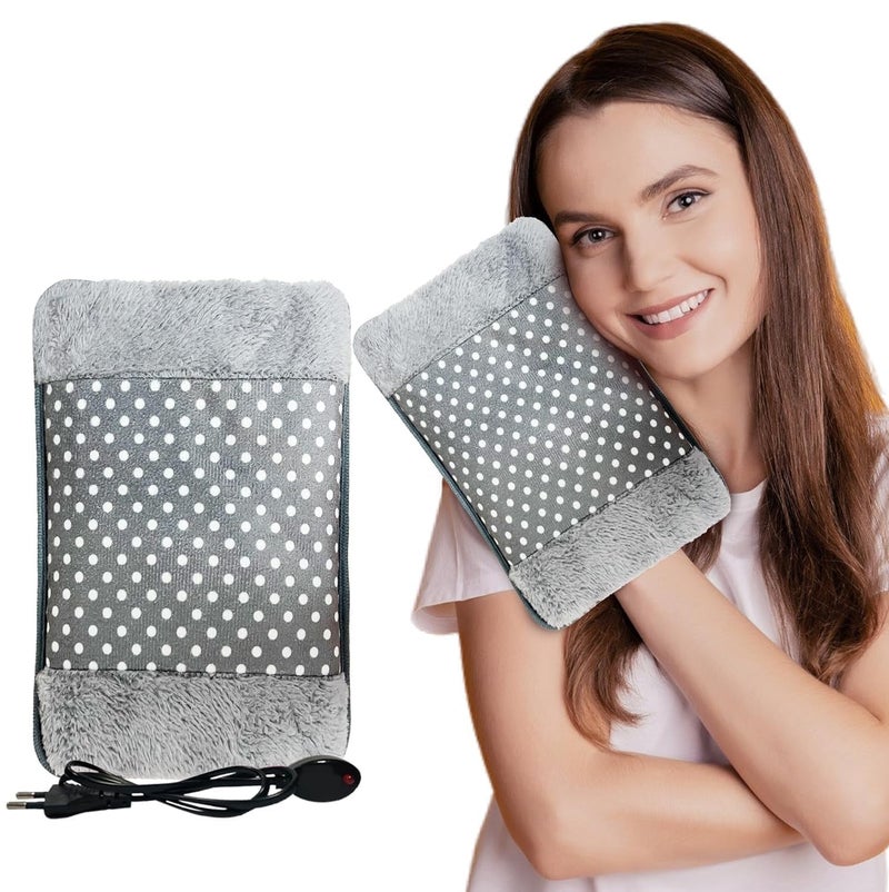 Gadgetglam Hot Water Bag Heating Bag Gel For Heat Pad Electric For Electric Heating Pad For Back Pain Men & Women With Charging Cord (Multicolor Velvet) - Image 1