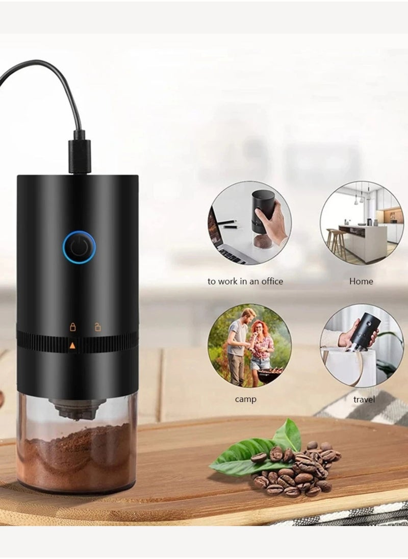 ف.ا.م.س مطحنة القهوة المحمولة  - قابلة للشحن عبر USB، إعدادات طحن قابلة للتعديل، محرك قوي، تشغيل هادئ، تصميم مدمج، سهلة التنظيف  - Image 3