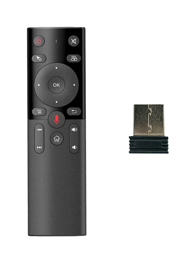 NIBEMINENT Wireless Voice Remote Control With IR Learning Microphone Gyroscope Black - Image 1