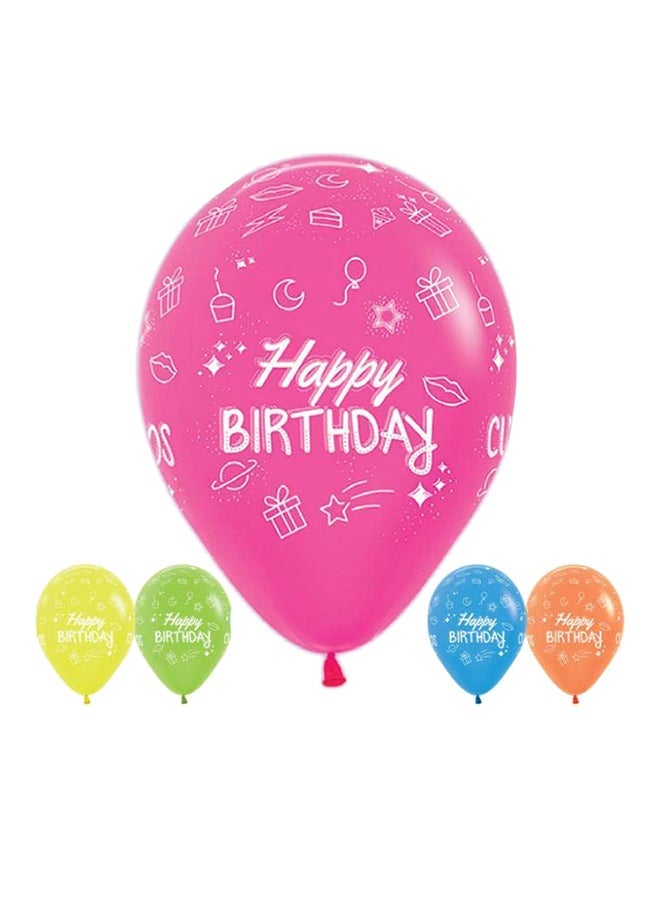 سيمبرتكس 12 قطعة في جميع أنحاء عيد ميلاد سعيد جولة اللاتكس بالون 12 بوصة - Image 1